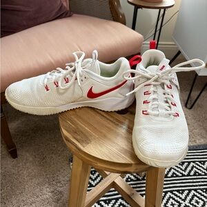 Nike ZOOM Volleyball Shoes White and Red